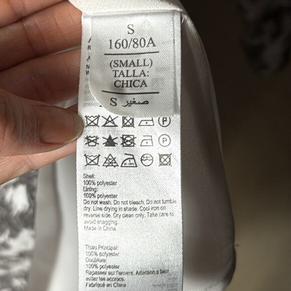 All saints Nicholas Rosa gray shear long sleeve smocked waist dress with pockets - Picture 5 of 13